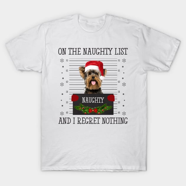 On The Naughty List, And I Regret Nothing T-Shirt by CoolTees